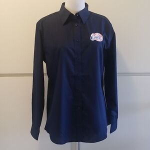 Navy Los Angeles Clippers Button Down Shirt, NWOT